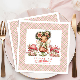 Pink Fairy Geburtstag Cottagecore Floral Party Ser Serviette