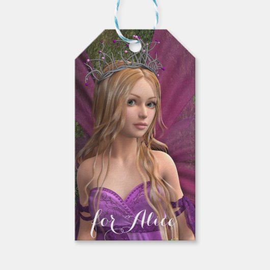 Pink Fairy Geschenkanhänger (Vorderseite)