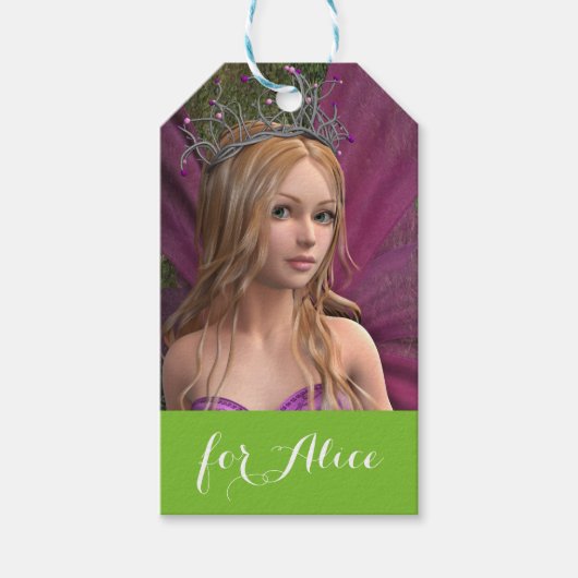 Pink Fairy Geschenkanhänger (Vorderseite)