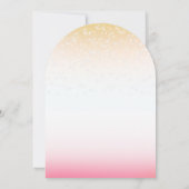 Pink Fairy Girl Baby Shower Arch Einladung (Rückseite)