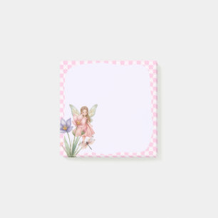 Pink Fairy Memo Pad - Bezaubernde Note Post-it Klebezettel