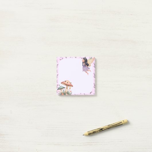 Pink Fairy Memo Pad - Verzaubernde Note Post-it Klebezettel (Auf Schreibtisch)