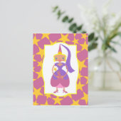 Pink Fairy mit Zauberstab Postkarte (Stehend Vorderseite)