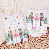Pink Fairy Nutcracker Geburtstag Winter Einladung