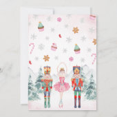 Pink Fairy Nutcracker Geburtstag Winter Einladung (Rückseite)