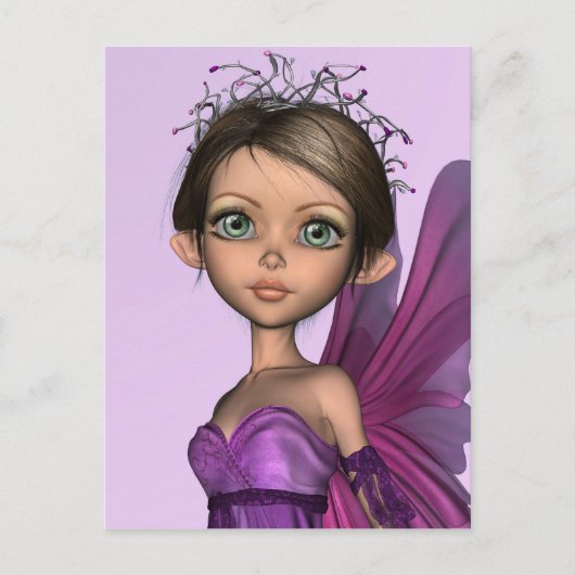 Pink Fairy Postkarte (Vorderseite)