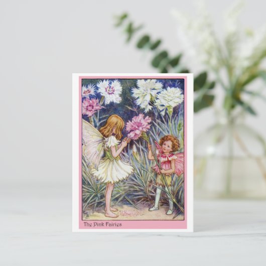Pink Fairy Postkarte (Stehend Vorderseite)