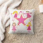 Pink Fairy Princesses Pillow Kissen (Decke)