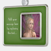 Pink Fairy Rahmen-Ornament Silber (Links)