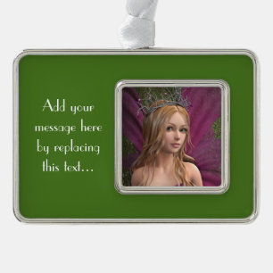 Pink Fairy Rahmen-Ornament Silber