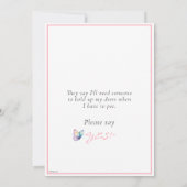 Pink Fairy Swing wird meine Bridesmaid sein Einladung (Rückseite)