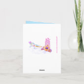 Pink Fairy Tale Danke Note Card 3 (Rückseite)