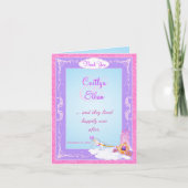 Pink Fairy Tale Danke Note Card 3 (Vorderseite)