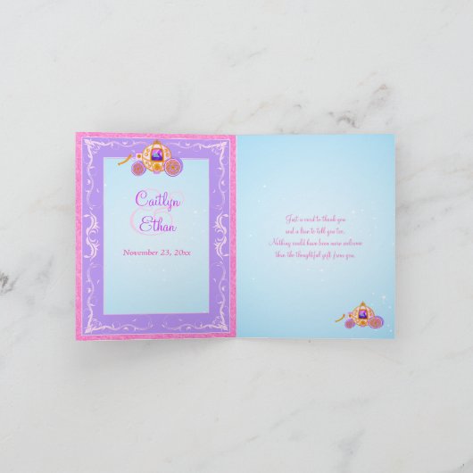 Pink Fairy Tale Danke Note Card 4 (Innenseite)