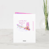 Pink Fairy Tale Multi-Foto Danke Note Card (Rückseite)