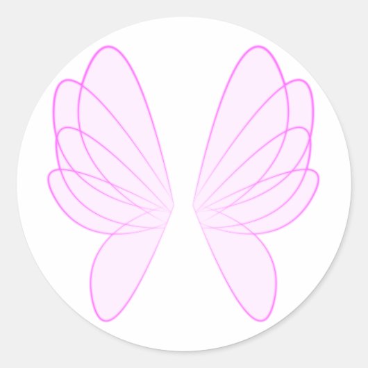 Pink Fairy Wings Stickers (Vorderseite)