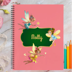 Pink Fairy Write & Zeichn Notebook for Girls Notizblock