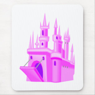 Pink Fairytale Hochzeitsburg Mousepad