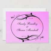 Pink Fairytale Wedding Einladung (Rückseite)