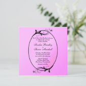 Pink Fairytale Wedding Einladung (Stehend Vorderseite)