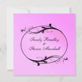 Pink Fairytale Wedding Einladung (Rückseite)