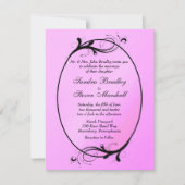 Pink Fairytale Wedding Einladung (Vorderseite)