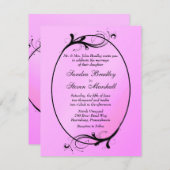 Pink Fairytale Wedding Einladung (Vorne/Hinten)