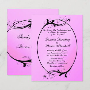 Pink Fairytale Wedding Einladung
