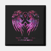 Pink Faith Hope Liebe Wings Breast Cancer Awarenes Magnet (Vorne)