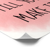 Pink Faith It Poster (Ecke)