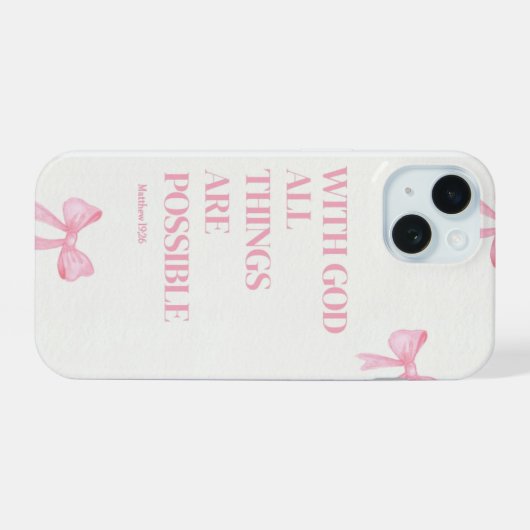 Pink Faith Over Fear IPhone case 15 Hülle (Rückseite (Horizontal))