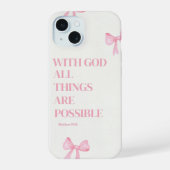 Pink Faith Over Fear IPhone case 15 Hülle (Rückseite)