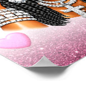 Pink Faith Over Fear Poster  (Ecke)