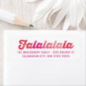 Pink Falalalala Bold Script Moderne Ferienadresse (Insitu)