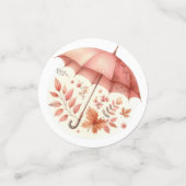 PINK FALL AUTUMENTIERTE POSTEN KONFETTI (Klein Vorderseite)