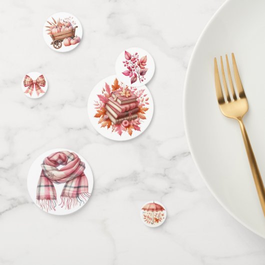 PINK FALL AUTUMENTIERTE POSTEN KONFETTI (Gruppe)