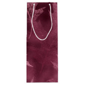 PINK FALL AUTUMN LEAVES GESCHENKTÜTE FÜR WEINFLASCHEN (Rückseite)