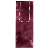 PINK FALL AUTUMN LEAVES GESCHENKTÜTE FÜR WEINFLASCHEN (Vorderseite)