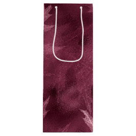 PINK FALL AUTUMN LEAVES GESCHENKTÜTE FÜR WEINFLASCHEN