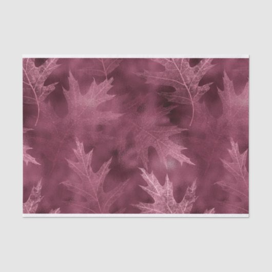 PINK FALL AUTUMN LEAVES SEIDENPAPIER (Vorderseite)