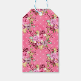 PINK FALL AUTUMN PUMPKINS & WATERCOLOR BLUME GESCHENKANHÄNGER