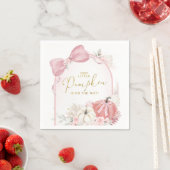 Pink Fall Floral Coquette Pumppaper Serviette (Beispiel)