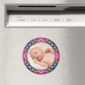 Pink Fall Frame Baby Grandelmatte Foto Magnet (In Situ (Geschirrspüler))