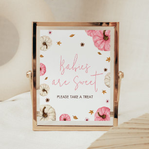 Pink Fall Kleine Kürbis Kinder sind süß Poster