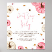 Pink Fall Kleiner Kürbis Sage Baby nicht Poster (Vorne)