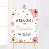 Pink Fall Little Pumpkin Baby Dusche Willkommen Poster