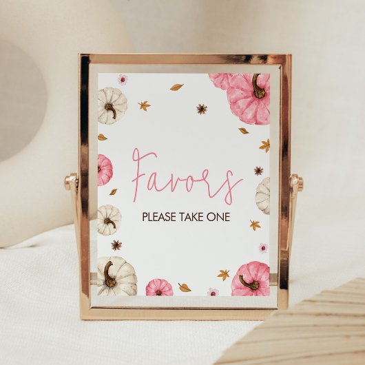 Pink Fall Little Pumpkin Baby Duwer Favoriten Poster