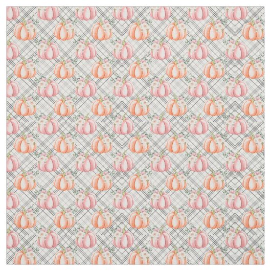 Pink Fall Pumpkin Pattern Stoff (Muster)