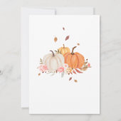 Pink Fall Pumpkin Truck Kinderdusche Einladung (Rückseite)