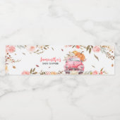 Pink Fall Pumpkin Truck Kinderdusche Wasserflaschenetikett (Einzelnes Label)